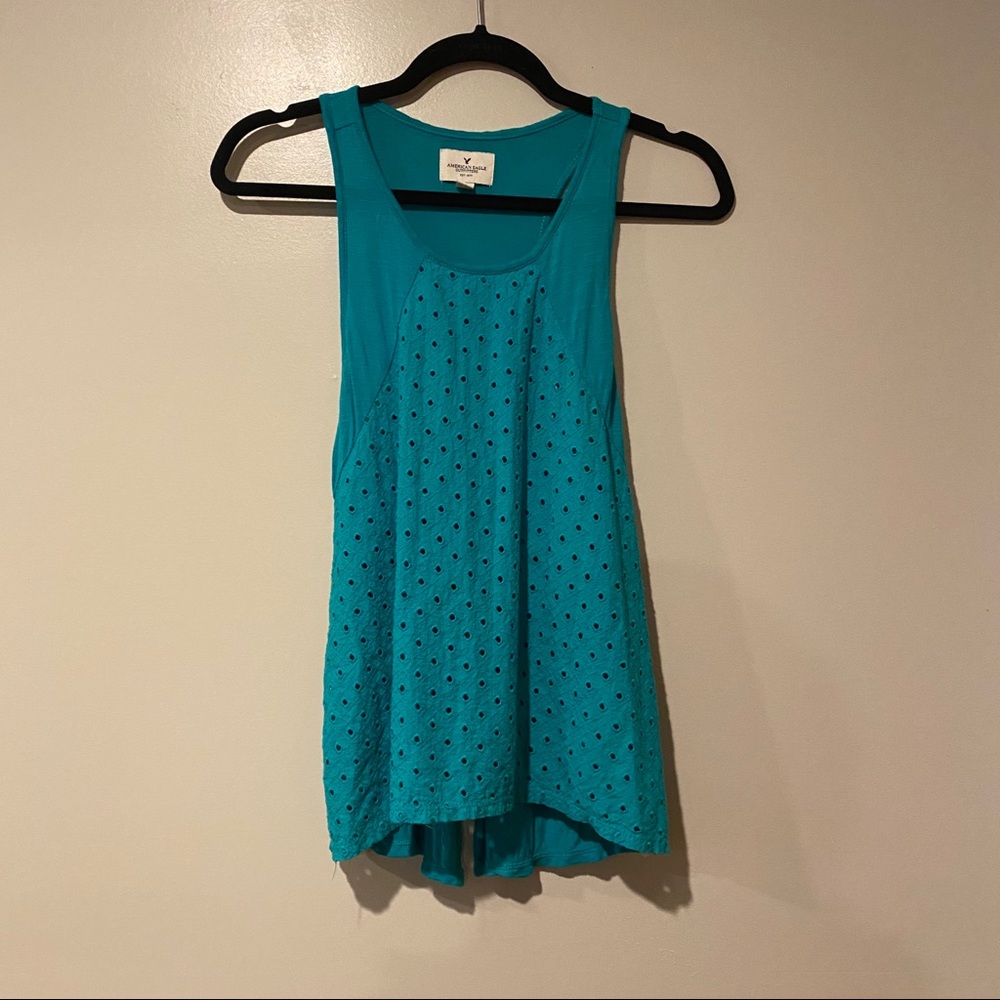 American Eagle Open Half Back Tank Top